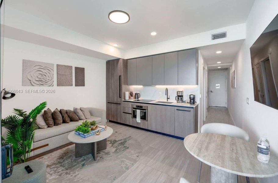 Furnished interior view inside a new home in , Miami Beach (Image 7).