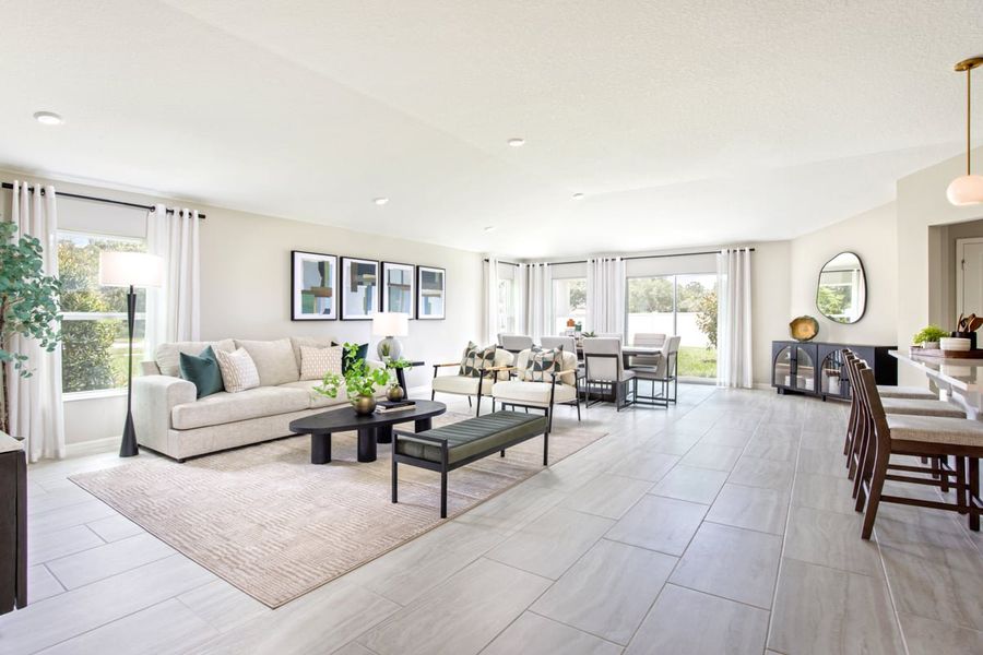 Furnished interior in a model home at Hilliard Ridge in Kissimmee (Image 9).