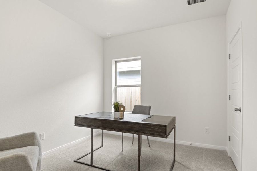 Representative furnished interior of a home built from the Ash by Pacesetter Homes in Blanco Vista, San Marcos (Image 11).