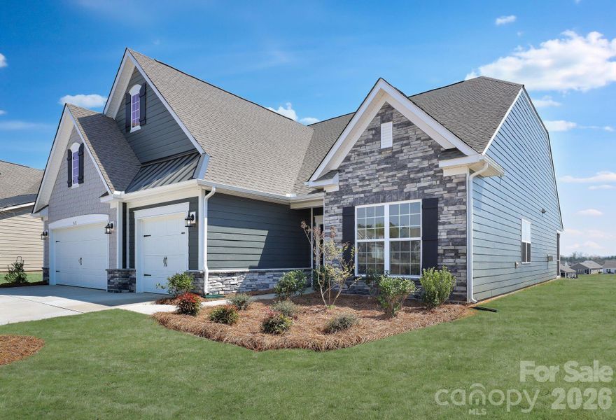 Front exterior of a new home in Roselyn, Lancaster, SC, highlighting curb appeal (Image 1). Front exterior of a new home in Roselyn, Lancaster, SC, highlighting curb appeal (Image 1).