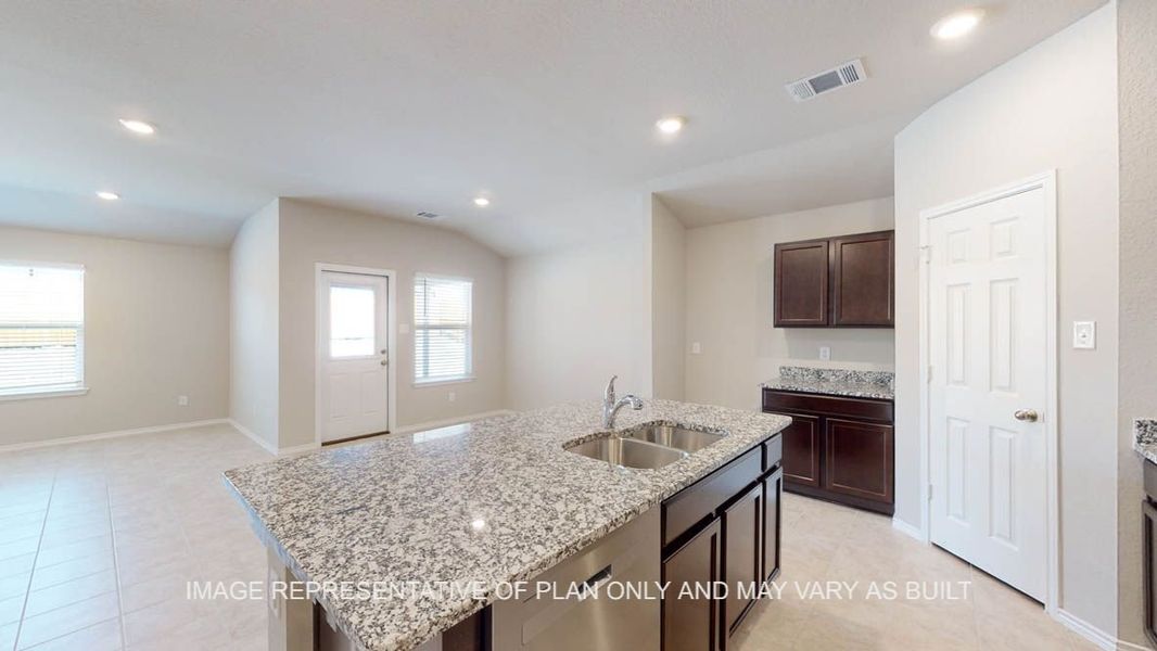 Representative furnished interior of a home built from the Texas Cali by D.R. Horton in Victory Ranch, Killeen (Image 4).