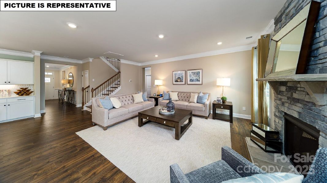 Furnished interior view inside a new home in Falls Cove, Troutman (Image 11).