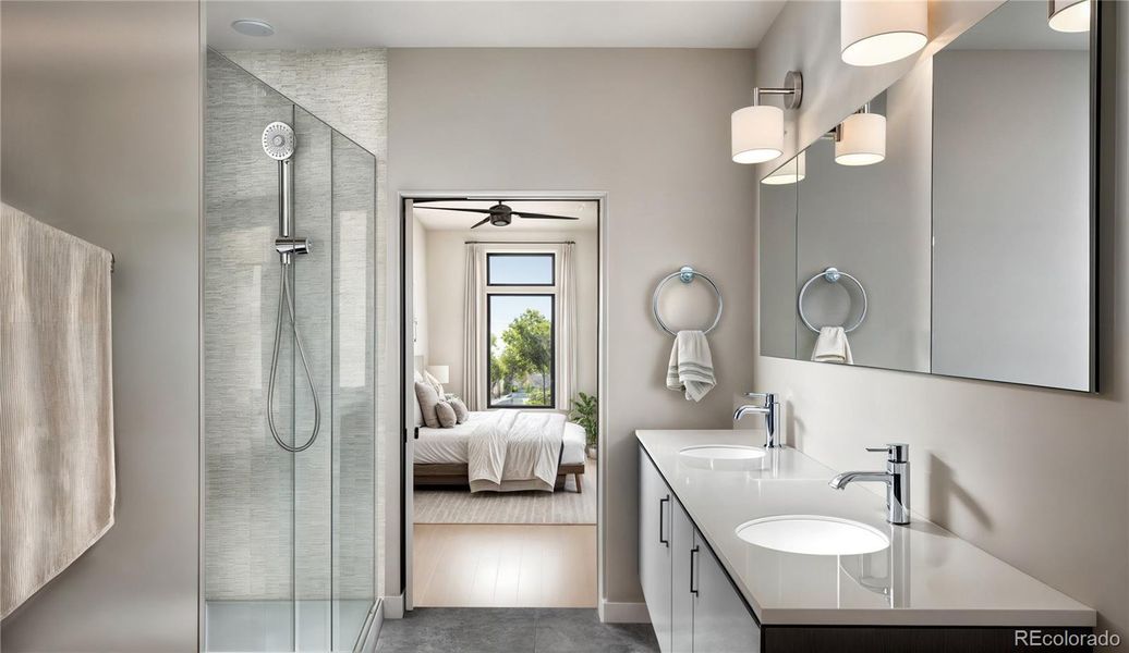 Furnished interior view inside a new home in , Denver (Image 11).