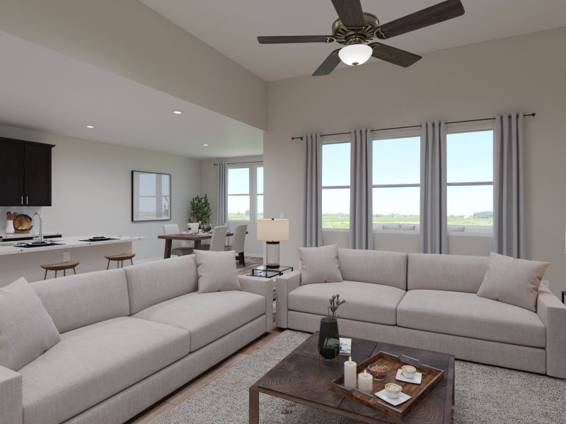 Furnished interior view inside a new home in Parks at Foster Crossing - Premier Series, Anna (Image 4).