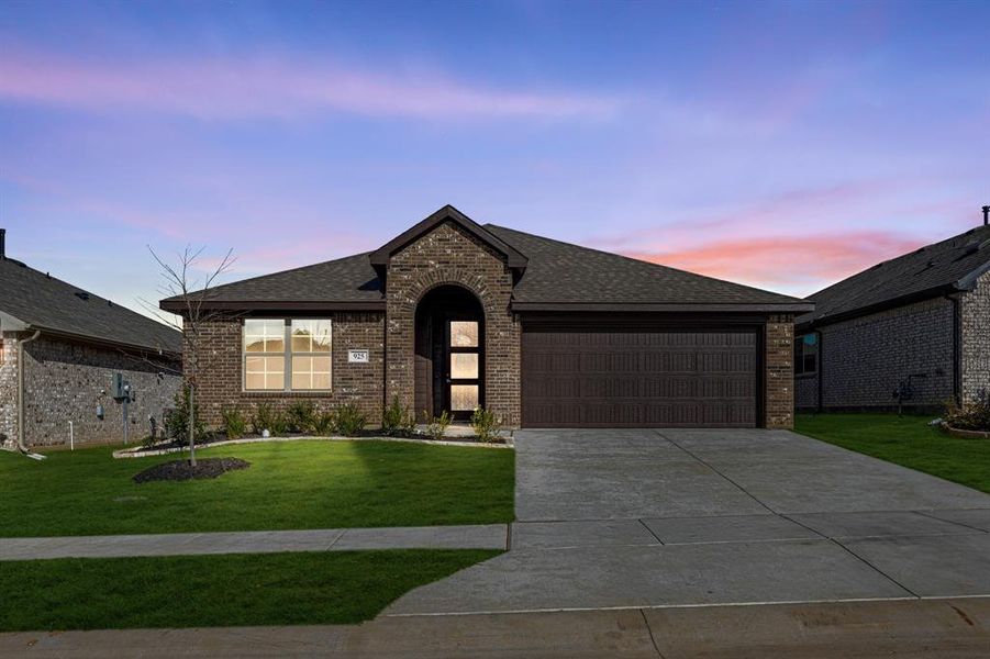 Front exterior of a new home in Eagle Glen Elements, Alvarado, TX, highlighting curb appeal (Image 2).