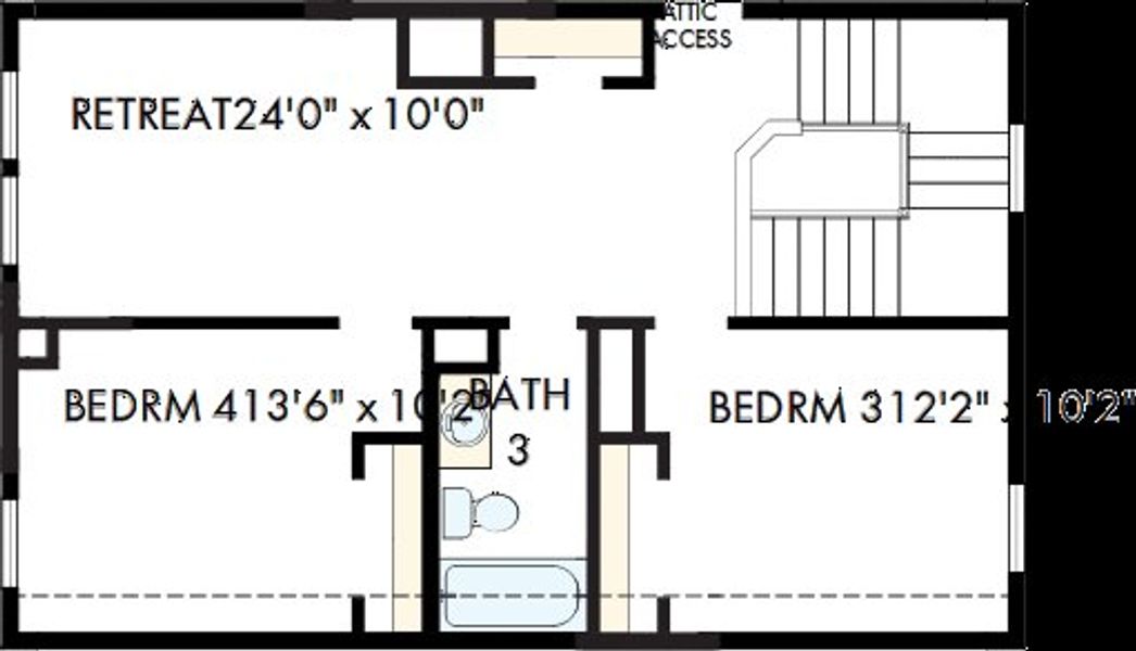 2D floor plan layout of this home in Briggs Ranch – Select Classic Series, San Antonio, TX (Image 3).