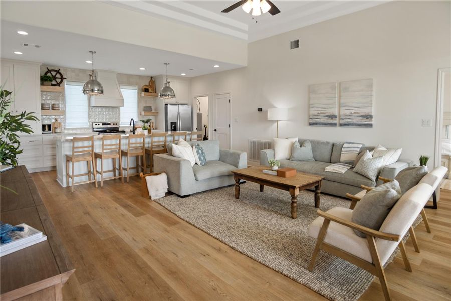 Furnished interior view inside a new home in , Crystal Beach (Image 9). Furnished interior view inside a new home in , Crystal Beach (Image 9).