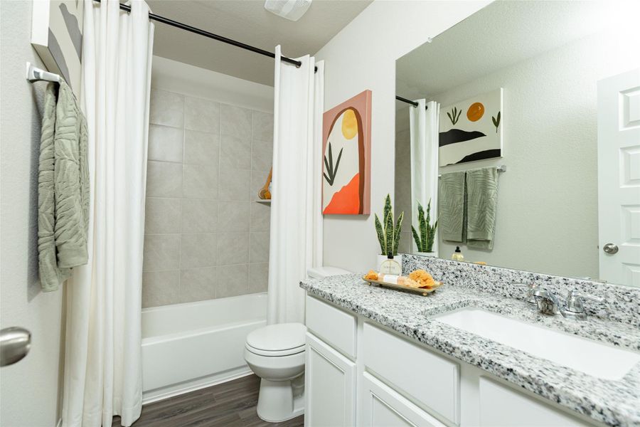 Furnished interior view inside a new home in Wayside Village, Houston (Image 25). Furnished interior view inside a new home in Wayside Village, Houston (Image 25).