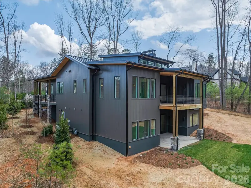 Exterior details and patio area of a home in , Asheville (Image 4).