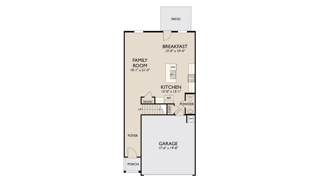2D floor plan layout of this home in Langston Reserve, Cartersville, GA (Image 4).