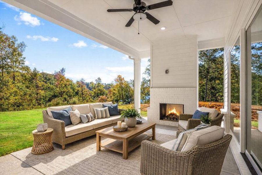 Exterior details and patio area of a home in Long Hollow Landing, Gainesville (Image 3).