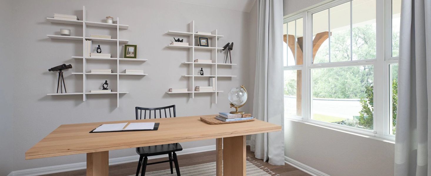 Representative furnished interior of a home built from the Medina II by Ashton Woods in The Colony 50s, Bastrop (Image 7).