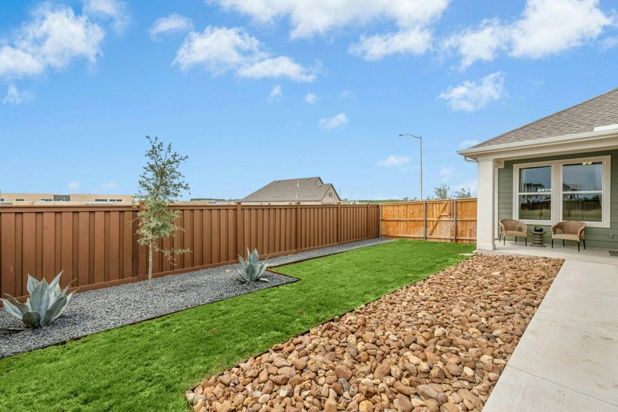 Representative exterior details of a home built from the Bluebonnet by Scott Felder Homes in Mayfair, New Braunfels (Image 23). Representative exterior details of a home built from the Bluebonnet by Scott Felder Homes in Mayfair, New Braunfels (Image 23).
