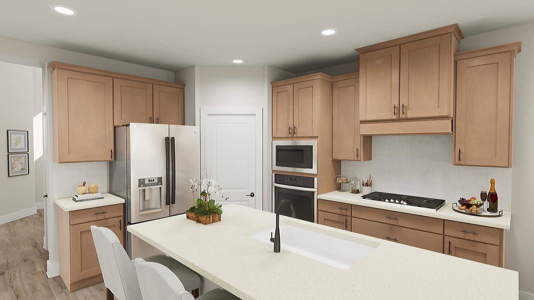 Representative furnished interior of a home built from the Avery by Tri Pointe Homes in The Meadows, Denton (Image 7).