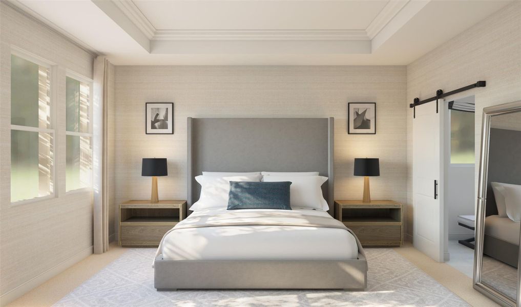 Spacious primary suite (*Artist rendering used for illustration purposes only.) Spacious primary suite (*Artist rendering used for illustration purposes only.)