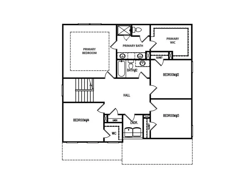 2D floor plan layout of this home in Sutton’s Landing, Statham, GA (Image 3).