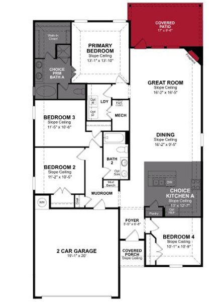 2D floor plan layout of this home in Verandah, Royse City, TX (Image 4).