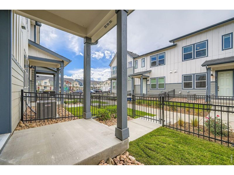 Exterior details and patio area of a home in Mountain Brook, Longmont (Image 23).