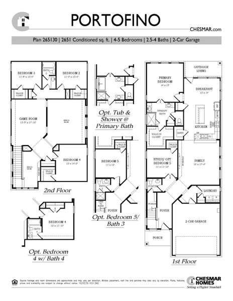 2D floor plan layout of this home in Legacy at Lake Dunlap, New Braunfels, TX (Image 3).