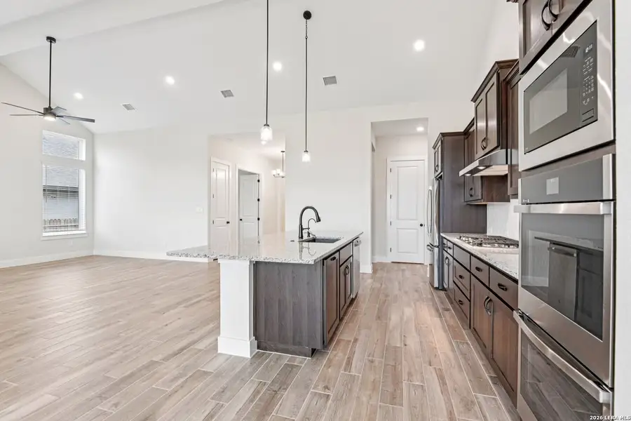 Furnished interior view inside a new home in Village at Three Oaks, Seguin (Image 12). Furnished interior view inside a new home in Village at Three Oaks, Seguin (Image 12).