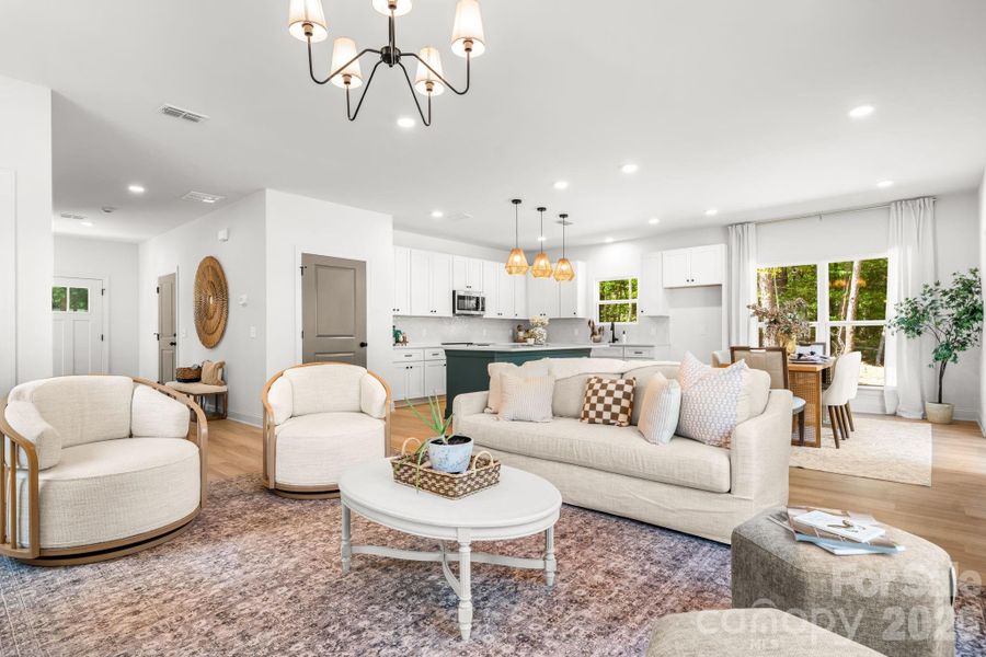 Furnished interior view inside a new home in , Hickory (Image 10).