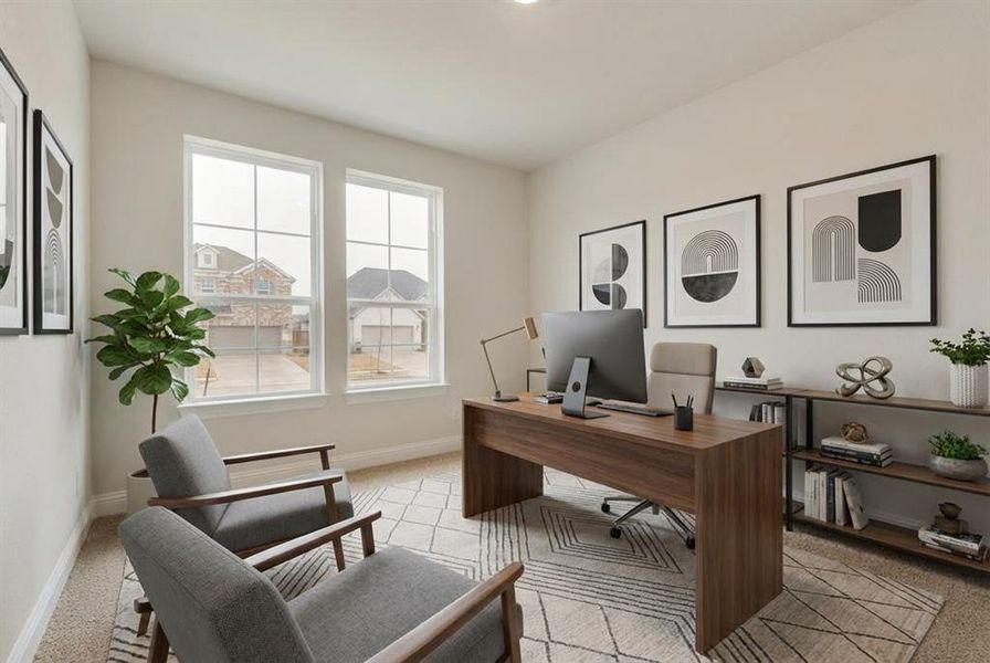 Furnished interior view inside a new home in Monterra, Fate (Image 12).