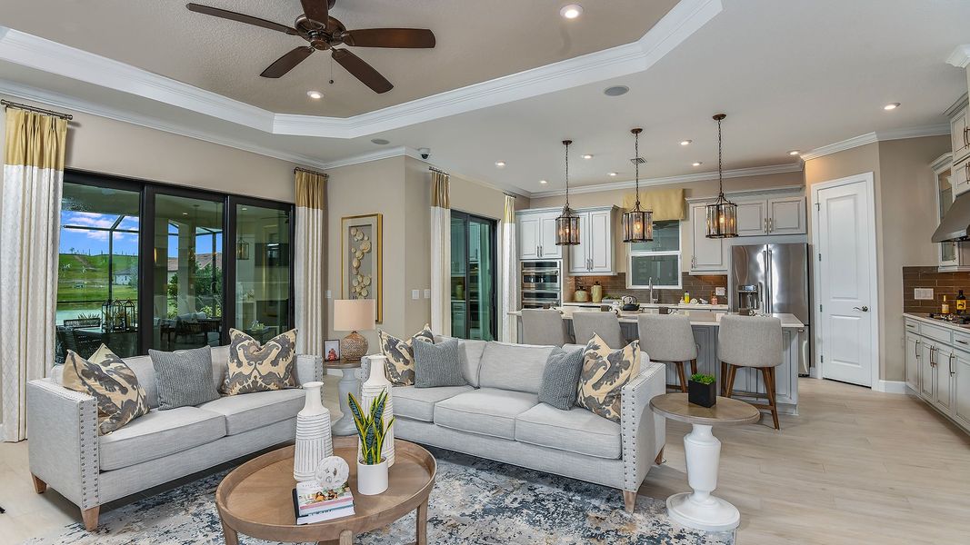 Representative furnished interior of a home built from the Lazio 3 car by Taylor Morrison in Skye Ranch Community Group Page, Sarasota (Image 16).