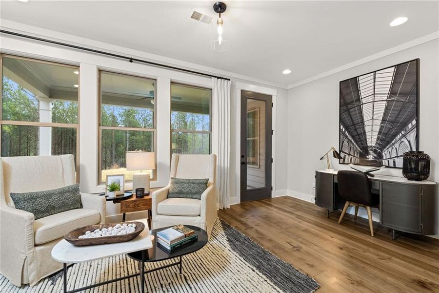 Furnished interior view inside a new home in Soleil Belmont Park, Canton (Image 8).