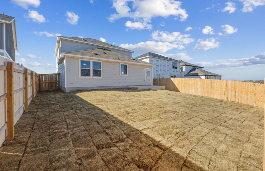 Exterior details and patio area of a home in Sonterra, Jarrell (Image 3).