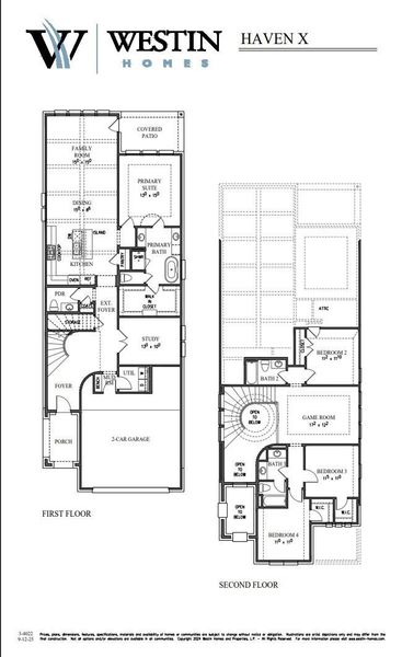 2D floor plan layout of this home in ARTAVIA®, Conroe, TX (Image 3).