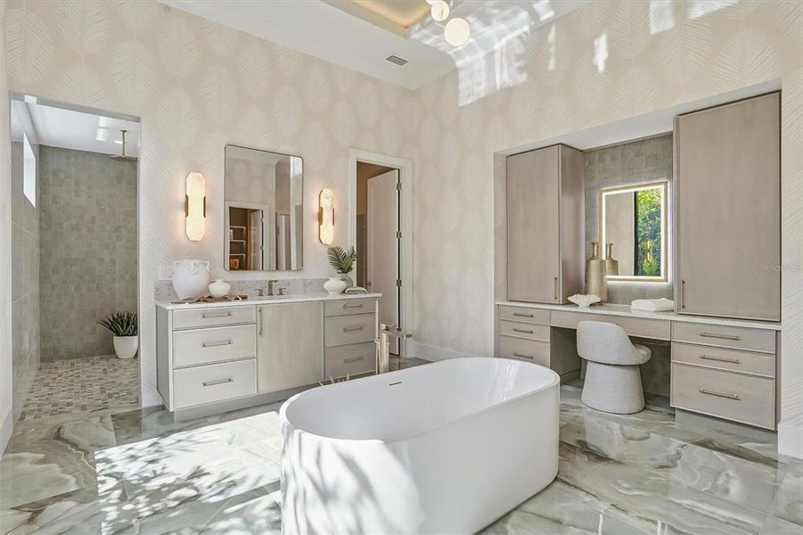 Furnished interior view inside a new home in , Sarasota (Image 44).