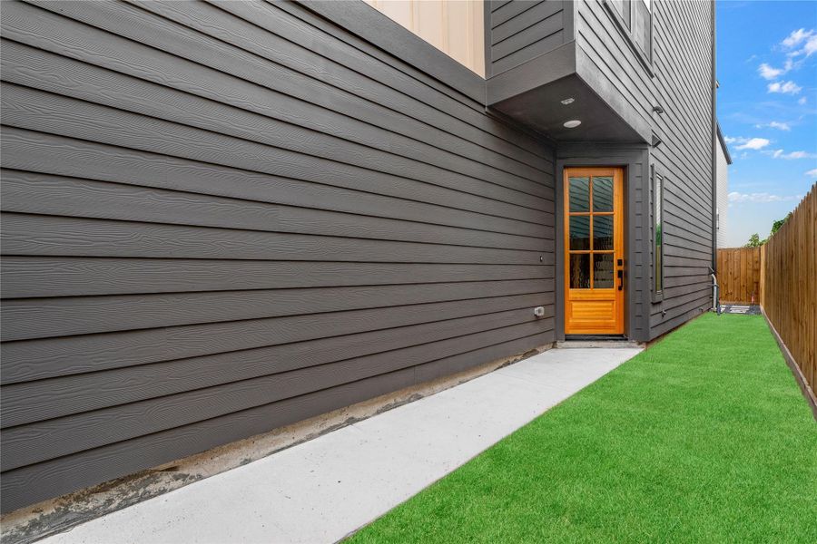 Exterior details and patio area of a home in , Houston (Image 2). Exterior details and patio area of a home in , Houston (Image 2).