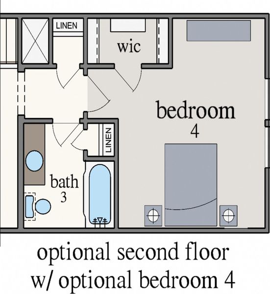 Optional Second Floor with Optional Bedroom 4 Optional Second Floor with Optional Bedroom 4