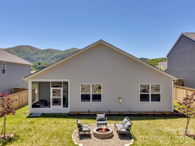 Exterior details and patio area of a home in , Waynesville (Image 23).