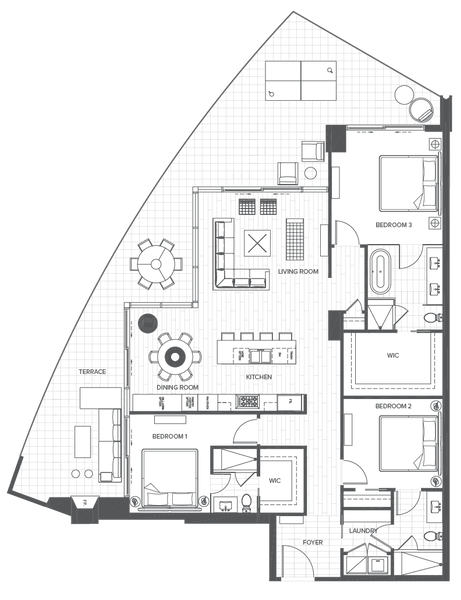 2D floor plan layout of this home in Bleu Ciel, Dallas, TX (Image 1).