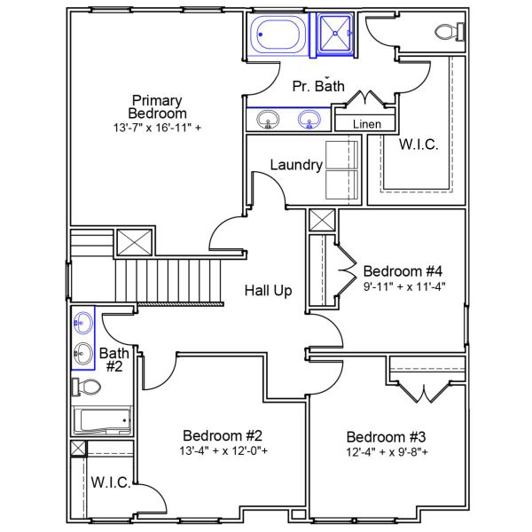 2D floor plan layout of this home in Mayfair Village, Spartanburg, SC (Image 3).