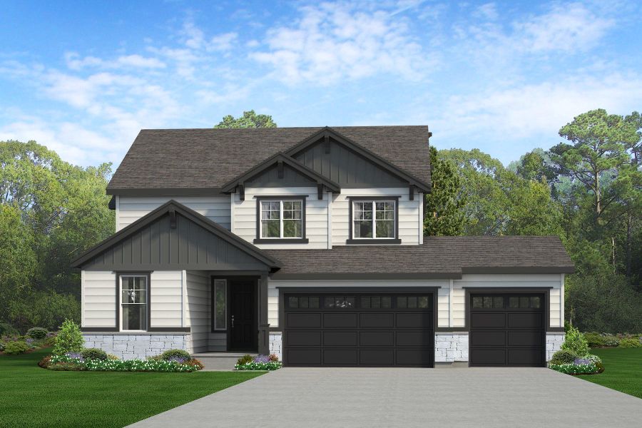 Representative exterior photo of a completed home built from the Jansen by Risewell Homes in Cherry Meadows, Brighton, CO (Image 24).