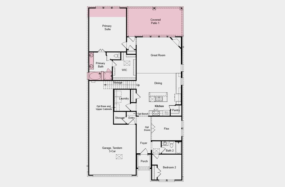2D floor plan layout of this home in Cross Creek Meadows 55s, Celina, TX (Image 3). 2D floor plan layout of this home in Cross Creek Meadows 55s, Celina, TX (Image 3).
