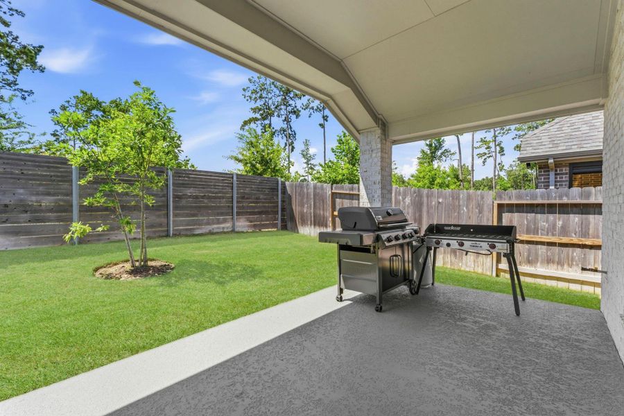 Exterior details and patio area of a home in Artavia, Conroe (Image 36). Exterior details and patio area of a home in Artavia, Conroe (Image 36).