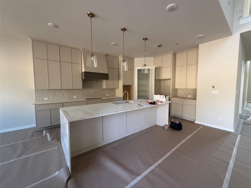 In-progress construction of a new home in Provence, Austin, TX (Image 35).