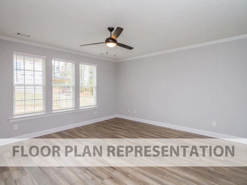 Living Area Floorplan Representation Photo | The Fairport II Plan