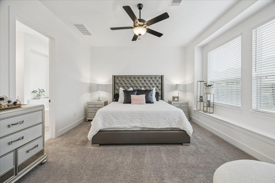 Your primary bedroom has the ideal room for king-sized beds and nightstands