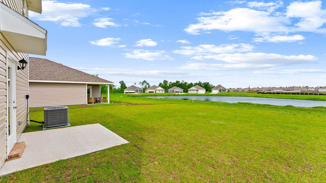Exterior details and patio area of a home in Hodges Bayou Plantation, Panama City (Image 4).