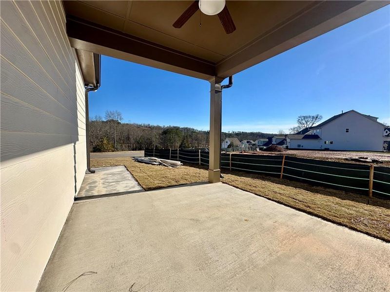 Exterior details and patio area of a home in Marble Tree, Ball Ground (Image 3).
