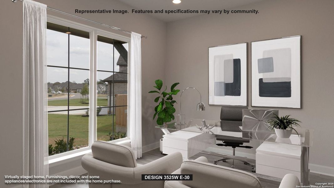 Furnished interior view inside a new home in Johnson Ranch 70', Bulverde (Image 4). Furnished interior view inside a new home in Johnson Ranch 70', Bulverde (Image 4).