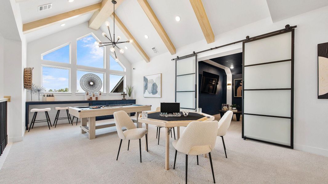 Furnished interior view inside a new home in Legacy, League City (Image 22).