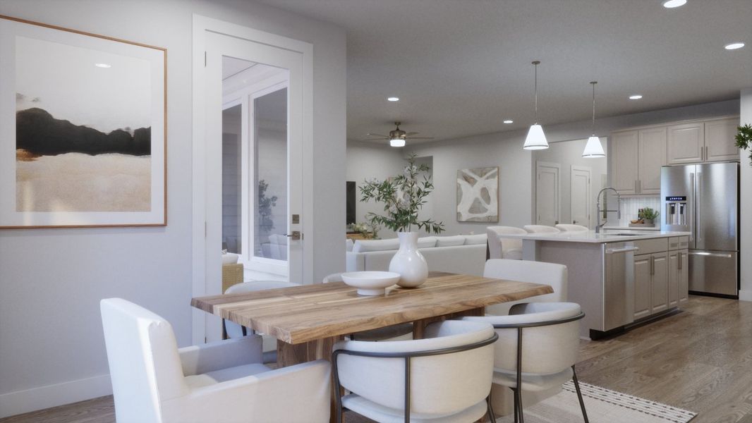 Representative furnished interior of a home built from the 4015 by Risewell Homes in Parkton Square, Kyle (Image 7).