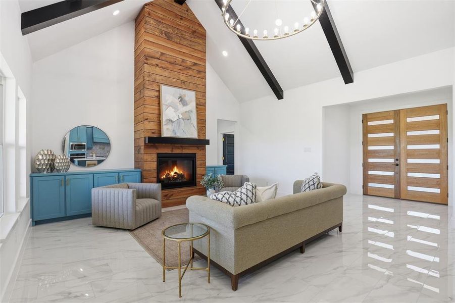 Furnished interior view inside a new home in , Godley (Image 18).