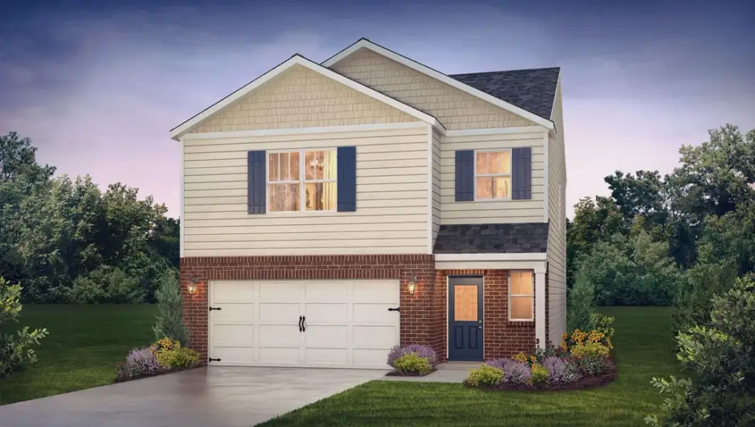 Representative exterior photo of a completed home built from the Darwin by D.R. Horton in The Villages of Maiden, Maiden, NC (Image 2).
