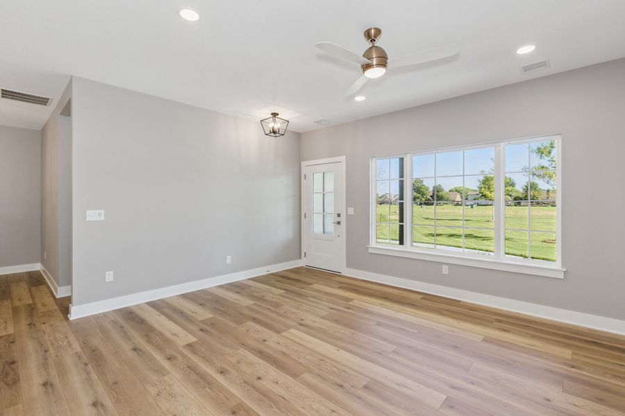 Spacious, unfurnished interior of a new home in The Courtyards at The Moorings, Wichita (Image 8). Spacious, unfurnished interior of a new home in The Courtyards at The Moorings, Wichita (Image 8).